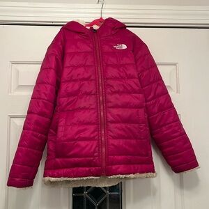 EUC North face girls size 6 Reversible Mossbud Swirl Jacket